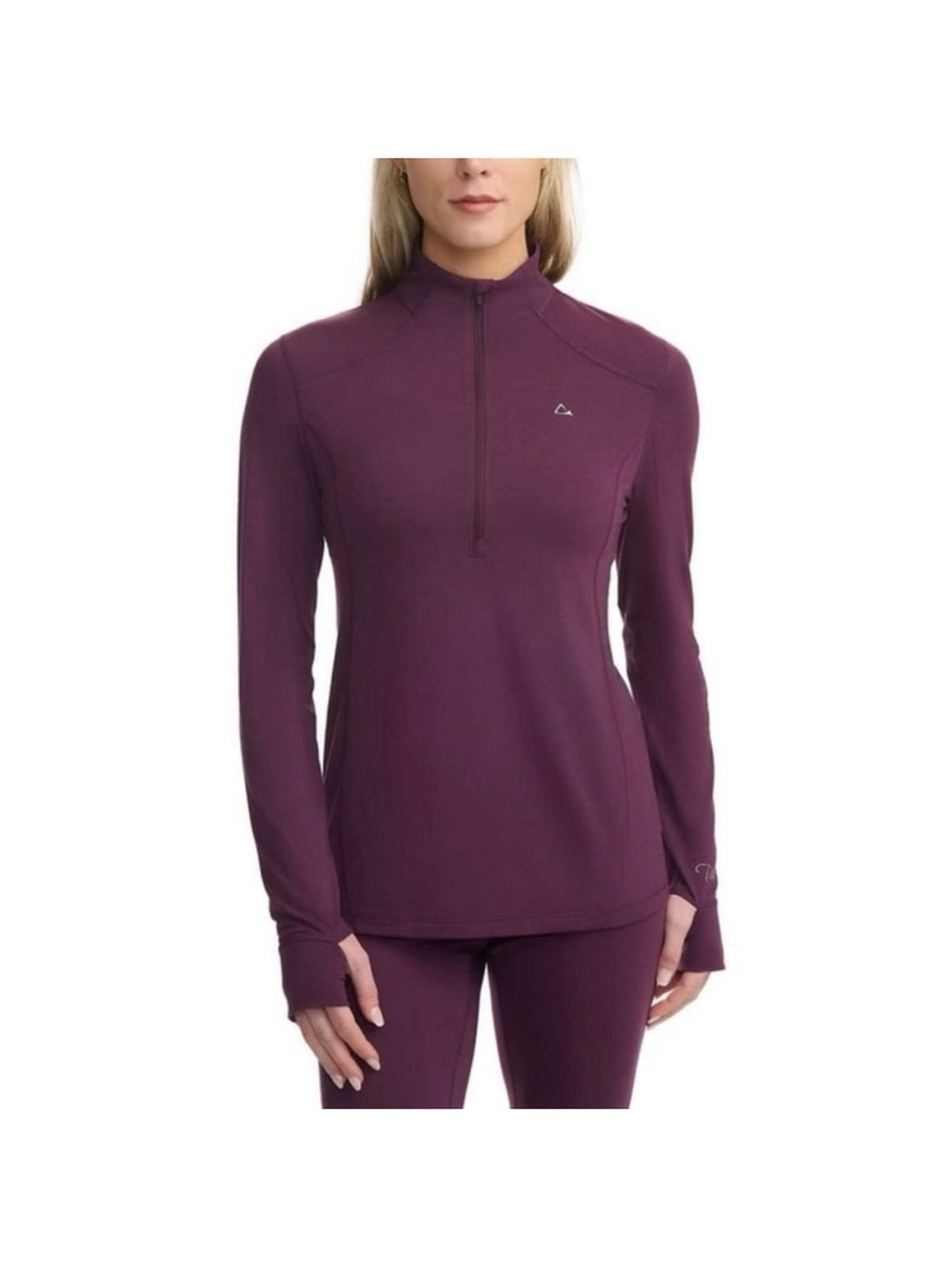 Paradox Women's Plum Long-Sleeve Half-Zip Top. Performance base layer